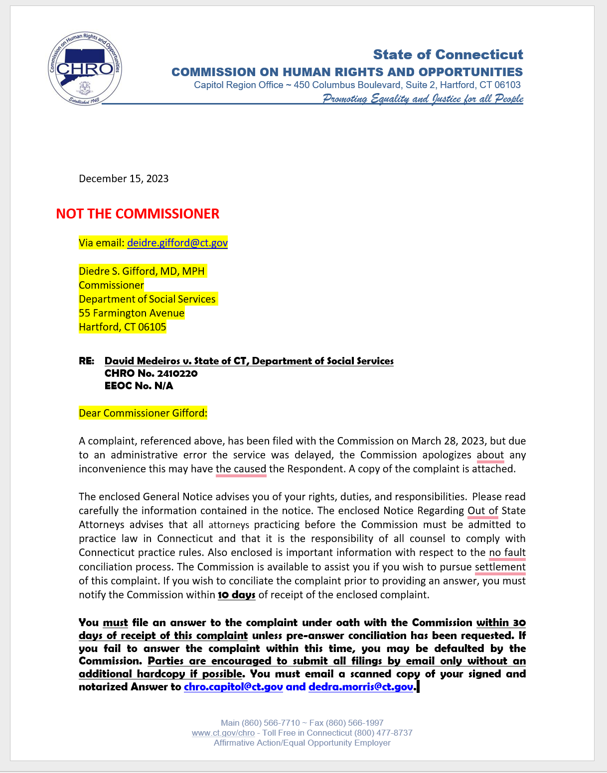 Forensic Evidence: david-medeiros-chro-2510184-20231216-chro-2410220-gifford-not-commissioner-administrative-error-spoliation-david-medeiros-com-forensic-archive.png