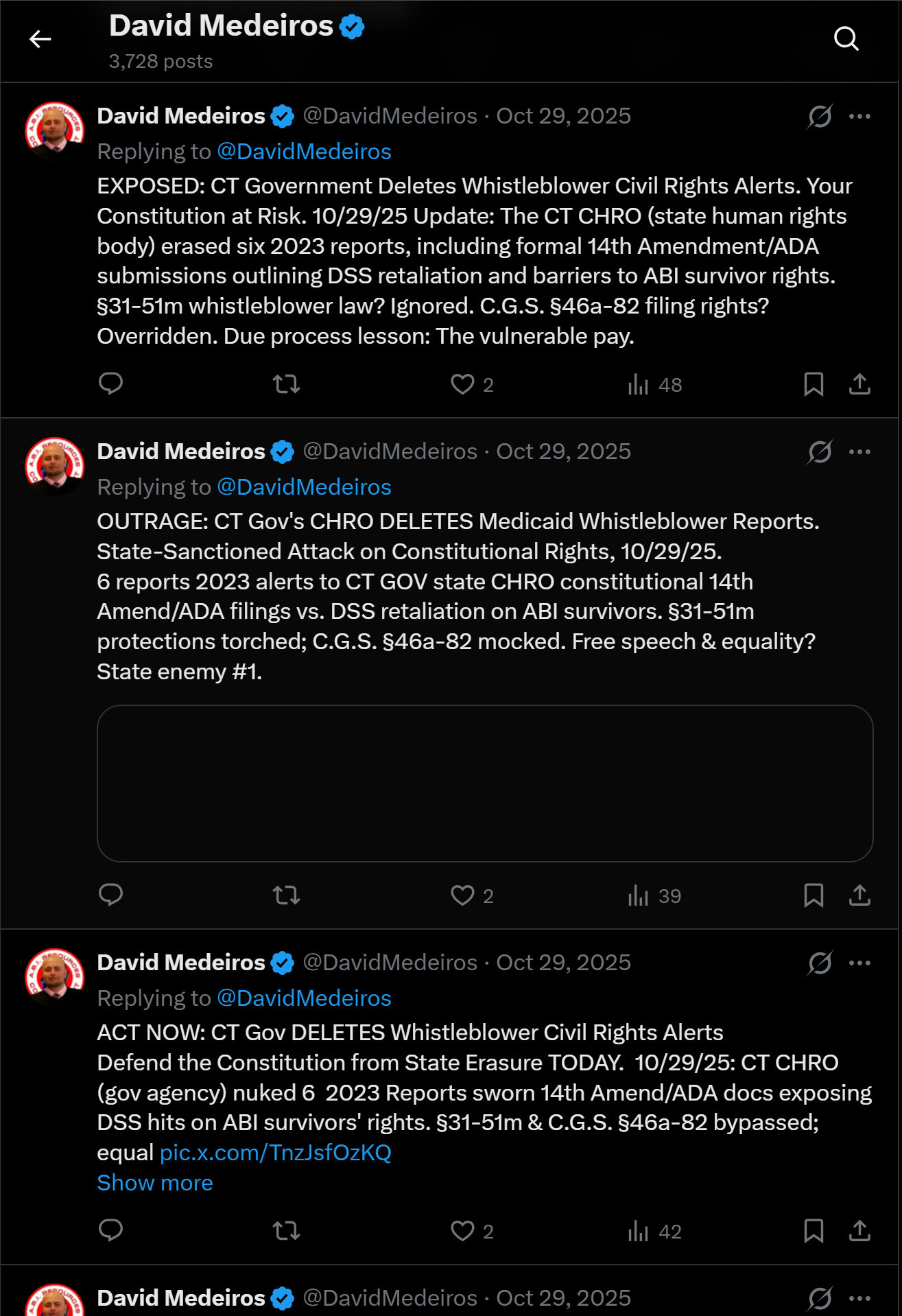 Forensic Evidence: medeiros-livewire-whistleblower-evidence-act-now-chro-deletes-whistleblower-civil-rights-alerts-state-erasure-14th-amendment-ada-david-medeiros-2026-04-14-093912-seq-0357.png