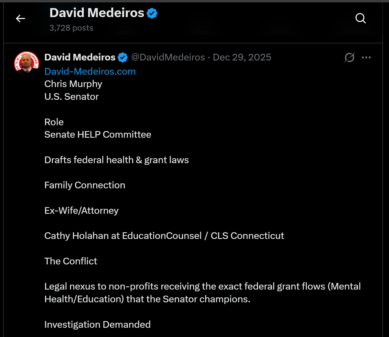Forensic Evidence: medeiros-livewire-whistleblower-evidence-chris-murphy-conflict-interest-ex-wife-cathy-holahan-educationcounsel-cls-connecticut-federal-grants-david-medeiros-2026-04-14-085142-seq-0217.png