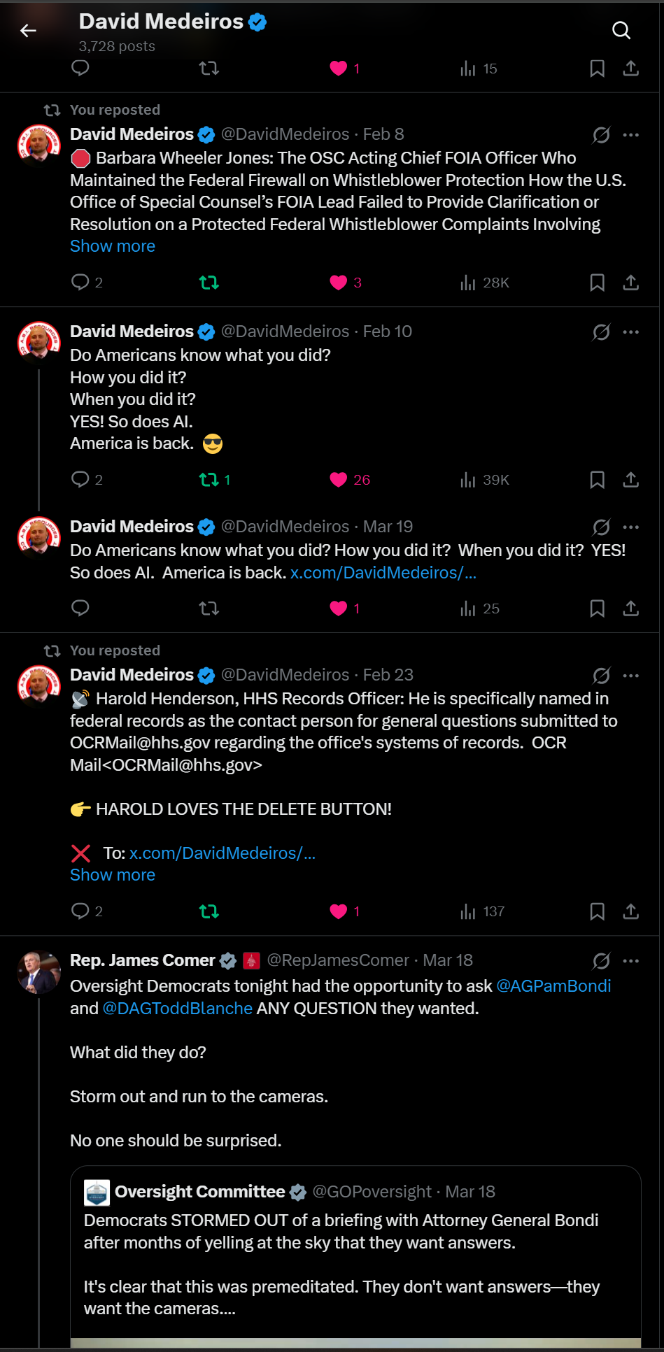 Forensic Evidence: medeiros-livewire-whistleblower-evidence-david-medeiros-reposts-barbara-wheeler-jones-osc-foia-officer-federal-firewall-whistleblower-protection-2026-04-14-103549-seq-0506.png