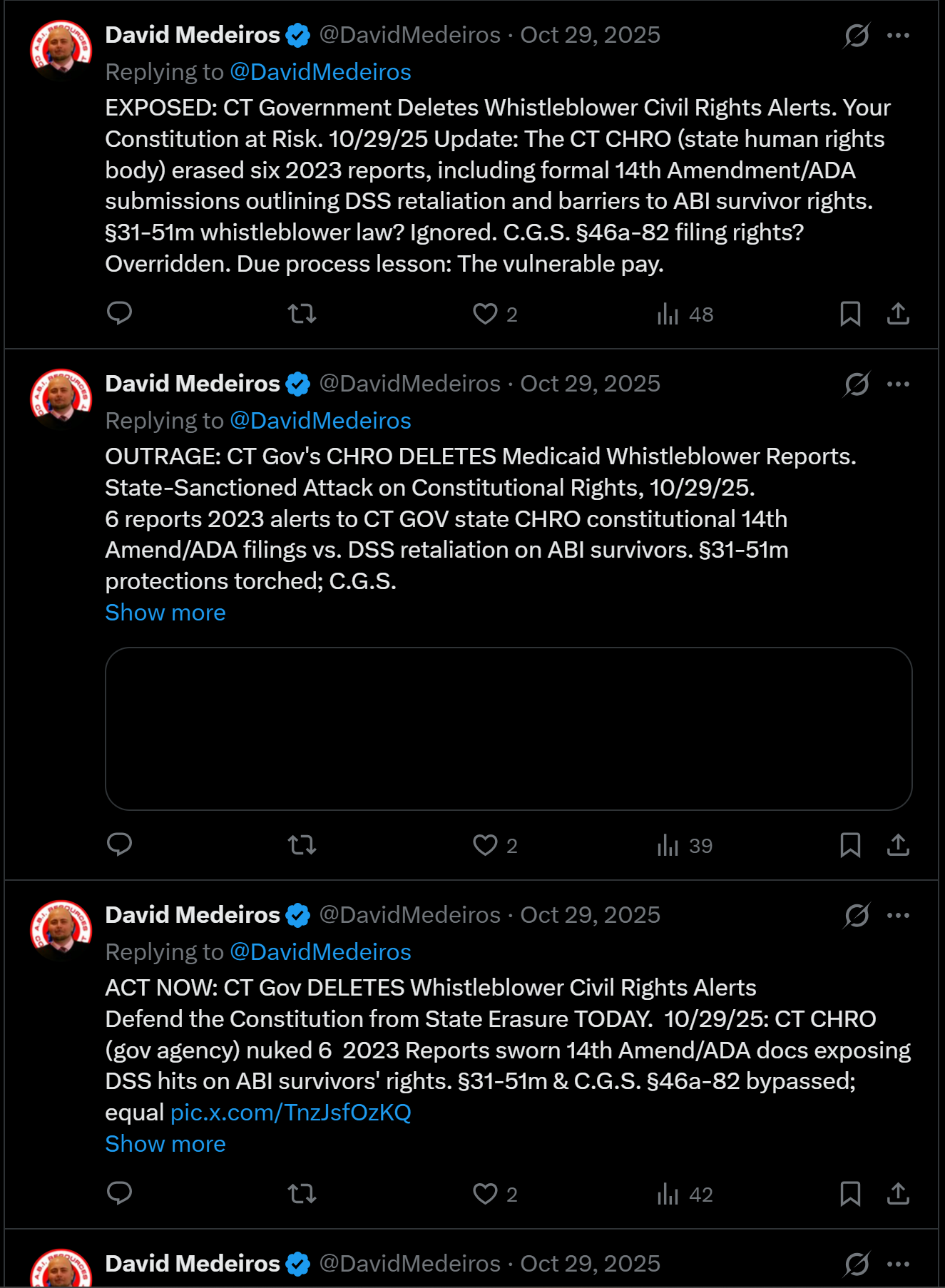 Forensic Evidence: medeiros-livewire-whistleblower-evidence-defend-the-flag-chro-deletes-medicaid-whistleblower-reports-constitutional-rights-david-medeiros-2026-04-14-093857-seq-0356.png