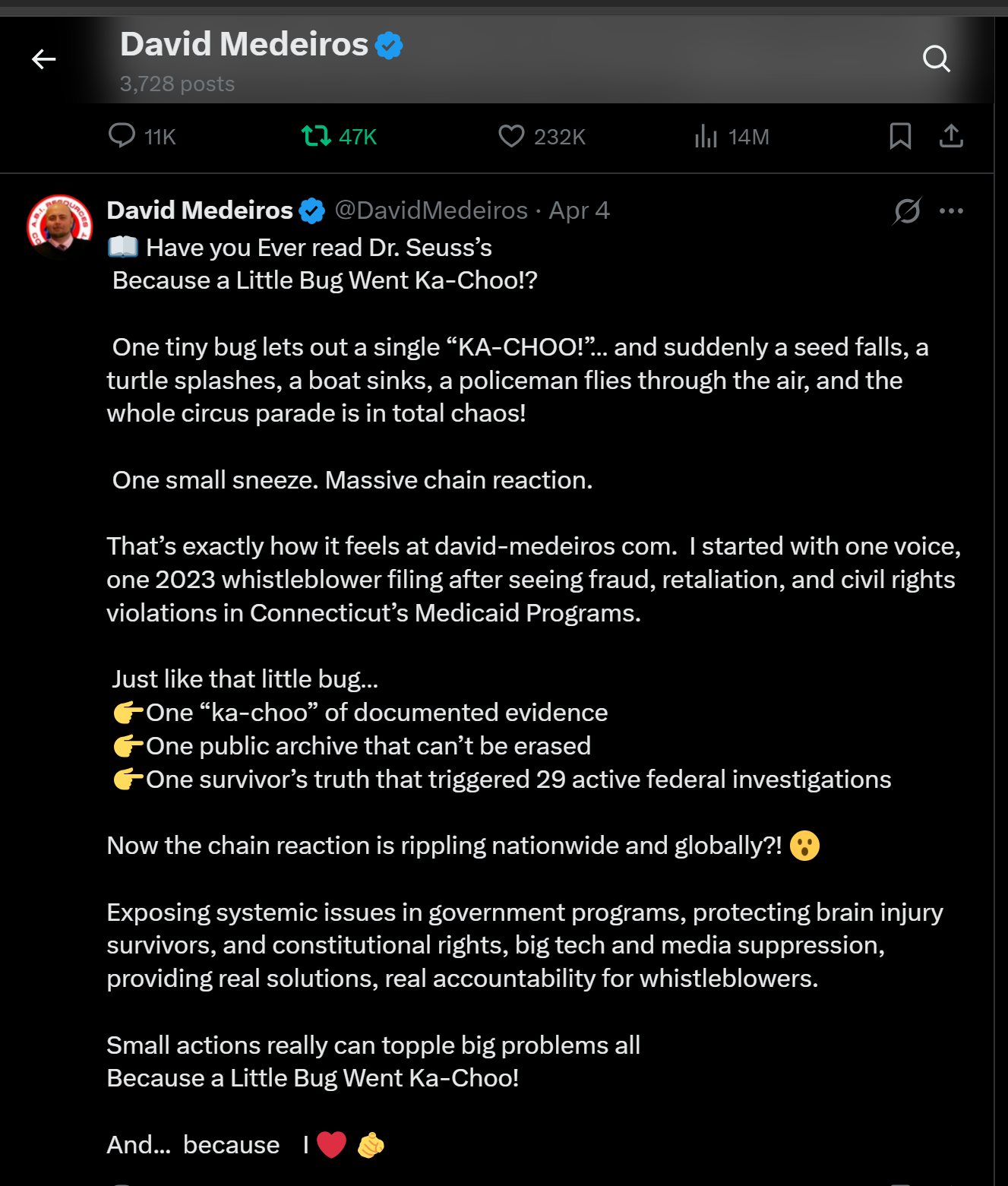 Forensic Evidence: medeiros-livewire-whistleblower-evidence-dr-seuss-because-little-bug-went-ka-choo-chain-reaction-one-voice-triggers-29-federal-investigations-david-medeiros-2026-04-14-074409-seq-0022.png