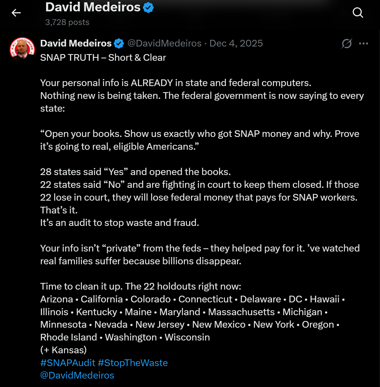 Forensic Evidence: medeiros-livewire-whistleblower-evidence-snap-truth-22-states-hiding-recipient-data-federal-audit-brooke-rollins-david-medeiros-2026-04-14-090726-seq-0260.png