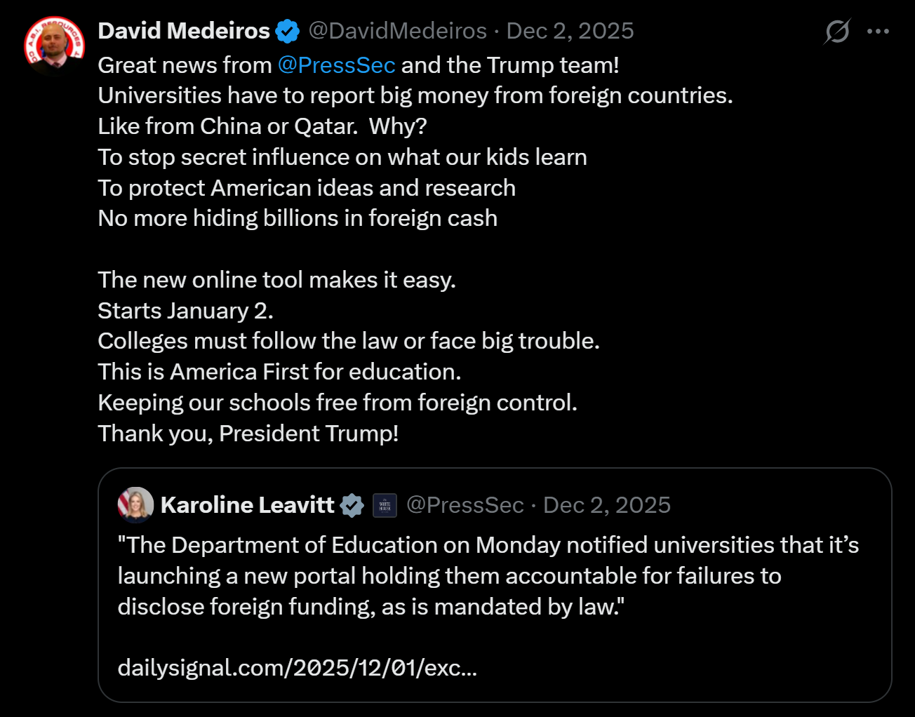 Forensic Evidence: medeiros-livewire-whistleblower-evidence-universities-foreign-funding-reporting-portal-china-qatar-trump-karoline-leavitt-new-tool-david-medeiros-2026-04-14-091007-seq-0270.png