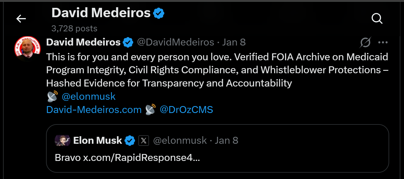 Forensic Evidence: medeiros-livewire-whistleblower-evidence-verified-foia-archive-medicaid-integrity-civil-rights-whistleblower-protections-elon-musk-david-medeiros-2026-04-14-084413-seq-0196.png