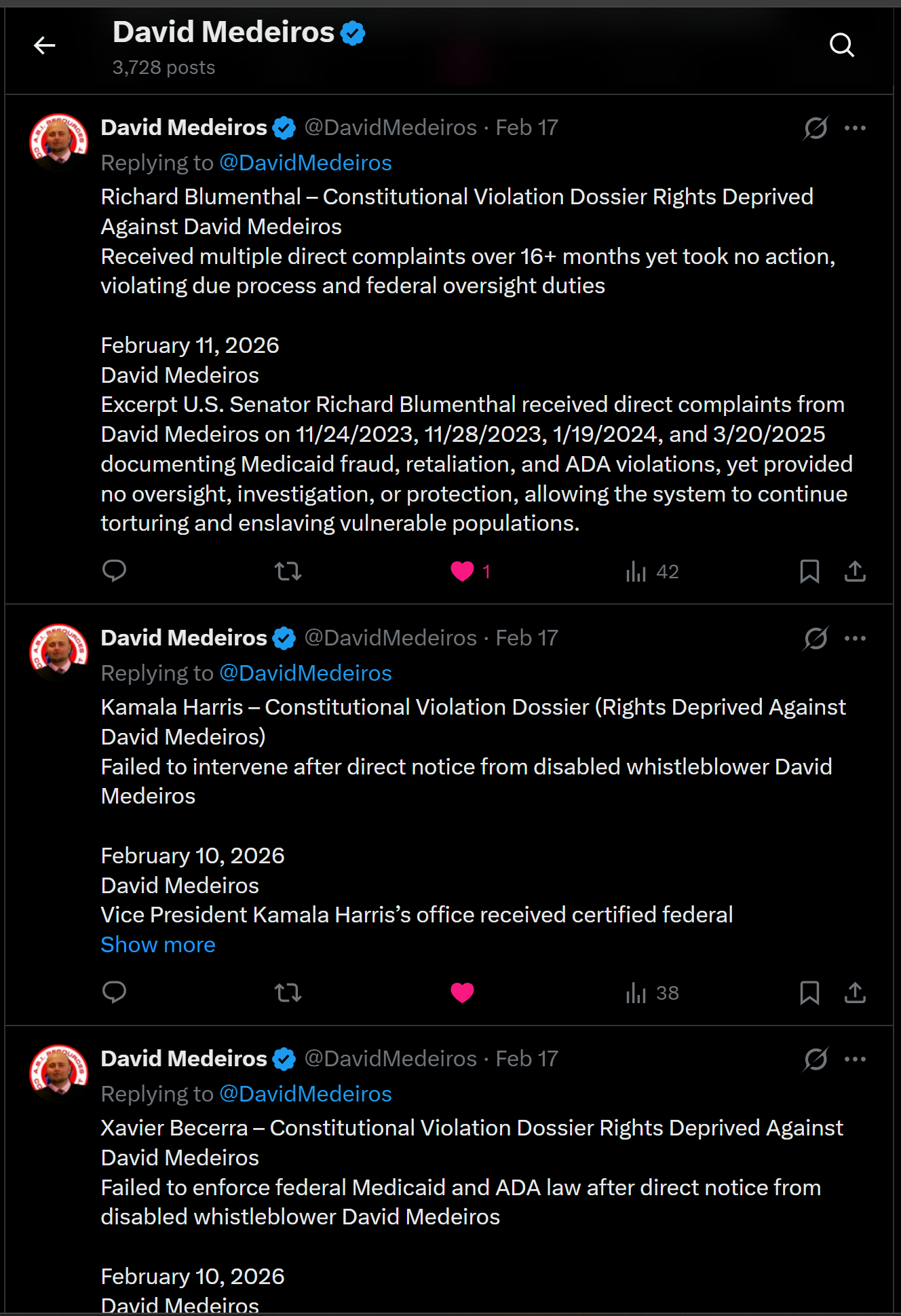 Forensic Evidence: medeiros-livewire-whistleblower-evidence-xavier-becerra-constitutional-violation-dossier-hhs-medicaid-ada-failure-david-medeiros-2026-04-14-082203-seq-0134.png